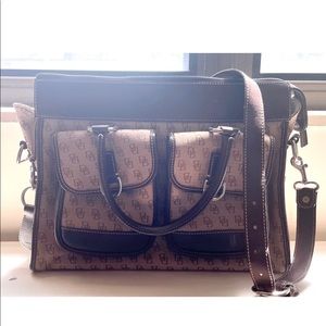 Dooney bourke briefcase handbag brown signature